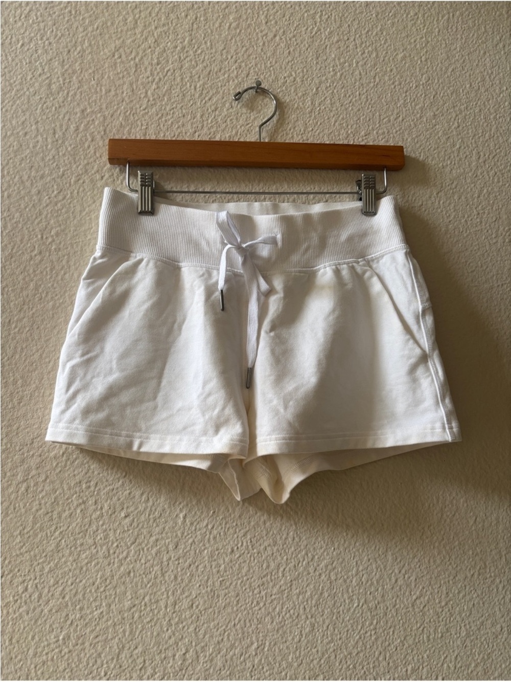 lululemon athletica White Drawstring Athletic Shorts